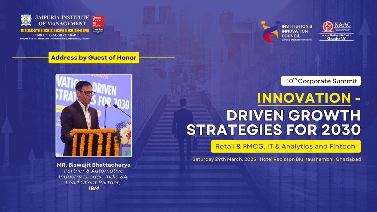 Mr. Biswajit Bhattacharya | Guest of Honor Address | Jaipuria Corporate Summit 2025