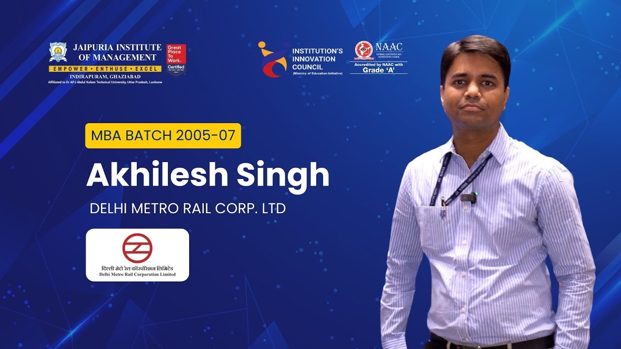Akhilesh Singh | DMRC HR Manager | Jaipuria MBA Alumni 2005–07 | ERP & SAP Insights